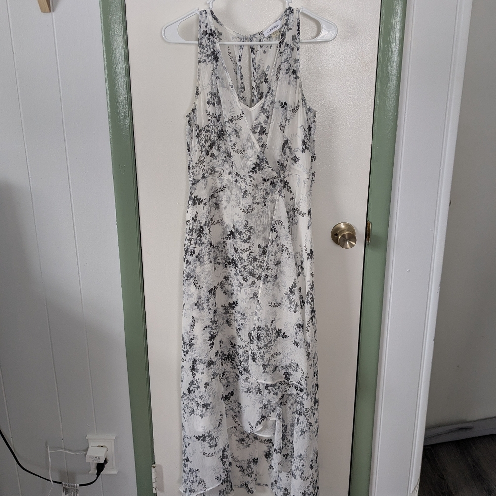 Calvin Klein White Tiered Sundress